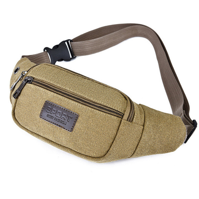 New Outdoor Sports Bag Canvas Wear-resistant 6.5inch Mobile Phone Bag Running Leisure Close-fitting Multifunctional Small Pocket