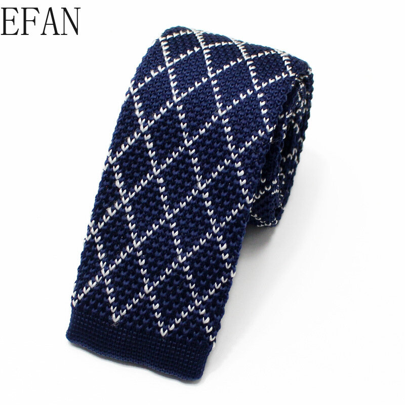 corbata de diseño tejido #3 Corbata de punto de ocio a rayas para hombre corbatas finas de cuello 