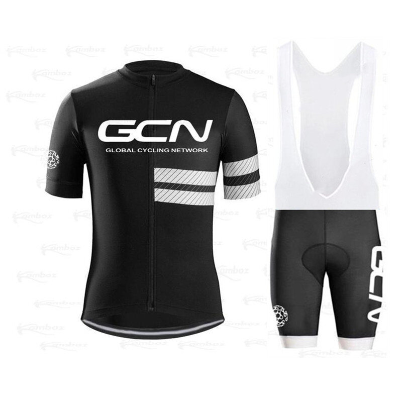 black NEW 2021 GCN Team Cycling Jersey 19D Gel Set MTB Bicycle Clothing Quick Dry Bike Clothes Ropa Ciclismo Men Short Maillot