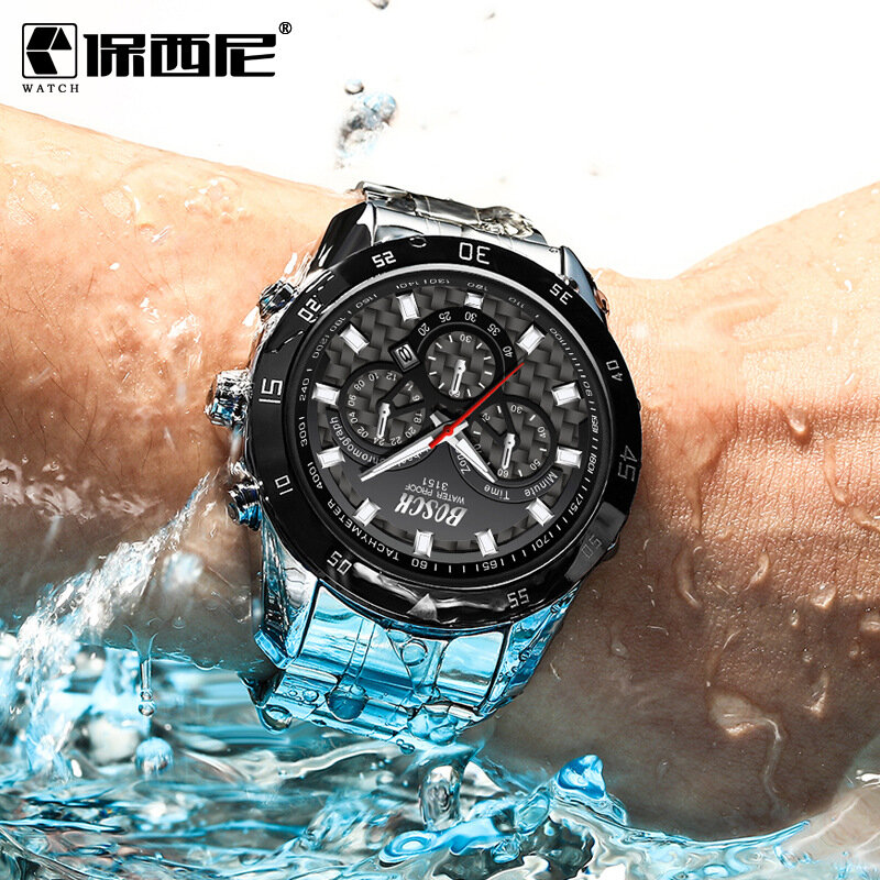 Heren Horloges Mannelijke Lichtgevende Quartz Horloge Casual Militaire Rvs Datum Waterdichte Sport Horloge Voor Mannen Relogio Masculino