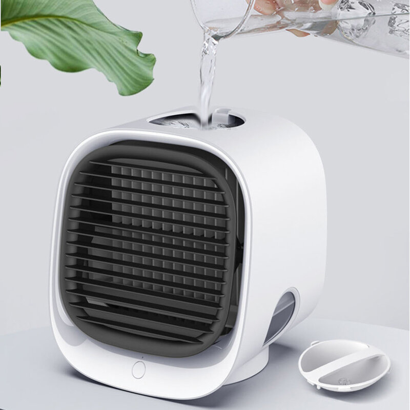 Mini ar condicionado portátil com ventilador, ventilador e purificador de ar pessoal, multifuncional, para casa