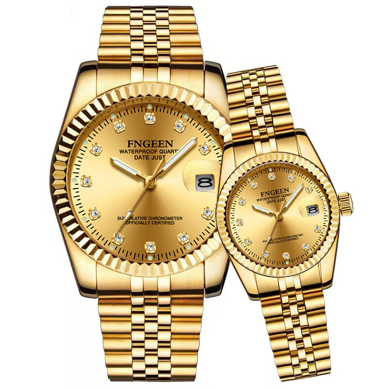 Mężczyźni i kobiety zegarki para wodoodporna data mężczyźni diament mężczyzna zegar zegarek kwarcowy zegarek panie zegar Dropshipping hurtownie