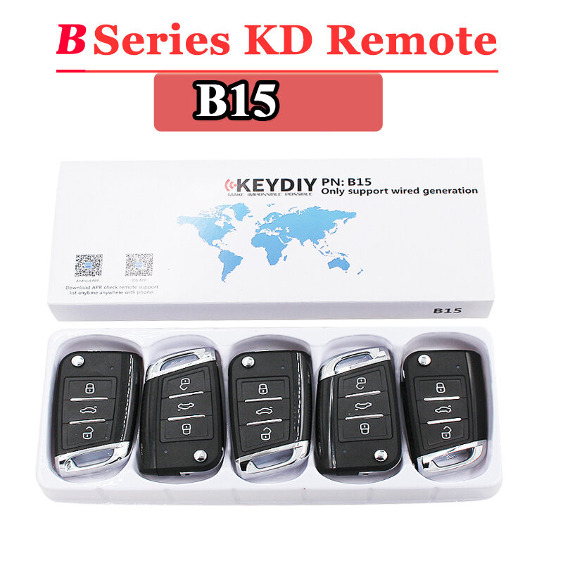 Keydiy-リモコン (5ピース/ロット) b15,kd900,urg200,kd200用の3ボタン,シリーズb