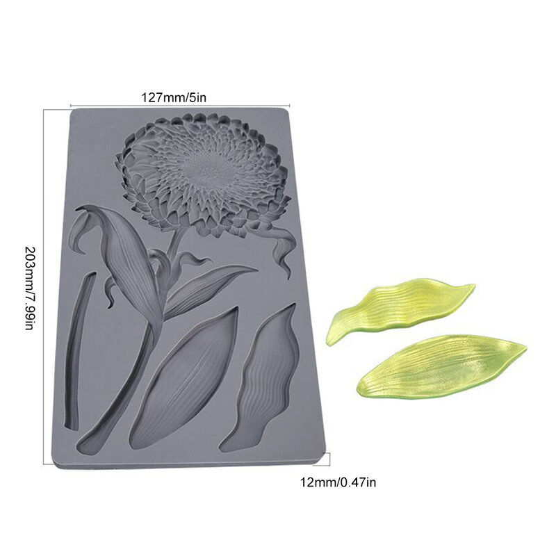 3D กลีบดอกไม้ซิลิโคน Fondant แม่พิมพ์เค้กตกแต่ง Sugarcraft Icing Mold