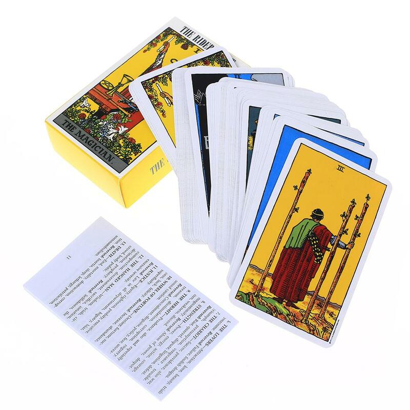 78Pcs/Set Hot Sale Full English Radiant Rider Wait Tarot Cards Factory Made Smith Tarot Deck Board Game Cards
