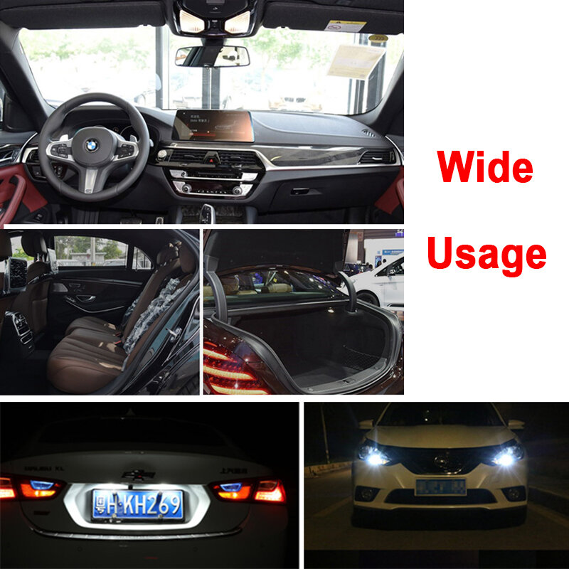 Lumière d'intérieur de voiture LED T10 W5W canbus, 1 pièce, 194 501 6 SMD 3030, ampoules d'instruments, lumière de cale 12V