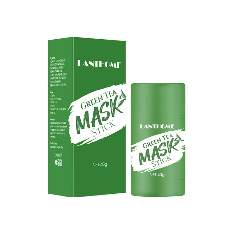 Maschera detergente per tè verde maschera purificante in Stick di argilla controllo dell'olio cura della pelle Anti-Acne uova rimuovi maschera di fango di comedone TSLM1