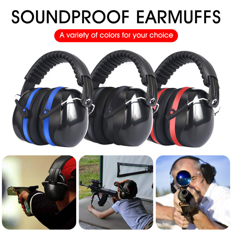 Shooting Ear Defenders Earmuffs Adjustable Strong Noise Reduction Hearing Protection Headphone Safety Ear Muffs for Sports Study