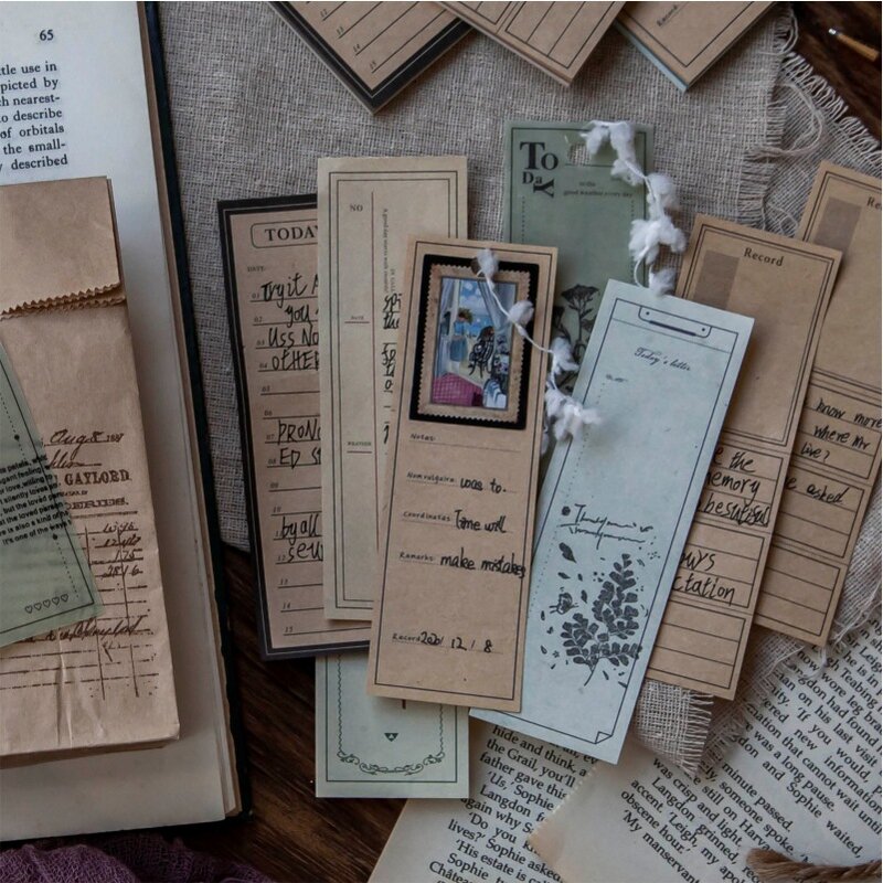 Bloc de notas Retro de estilo Vintage, hojas sueltas y creativas, para diario decorativo, 50 unidades por paquete