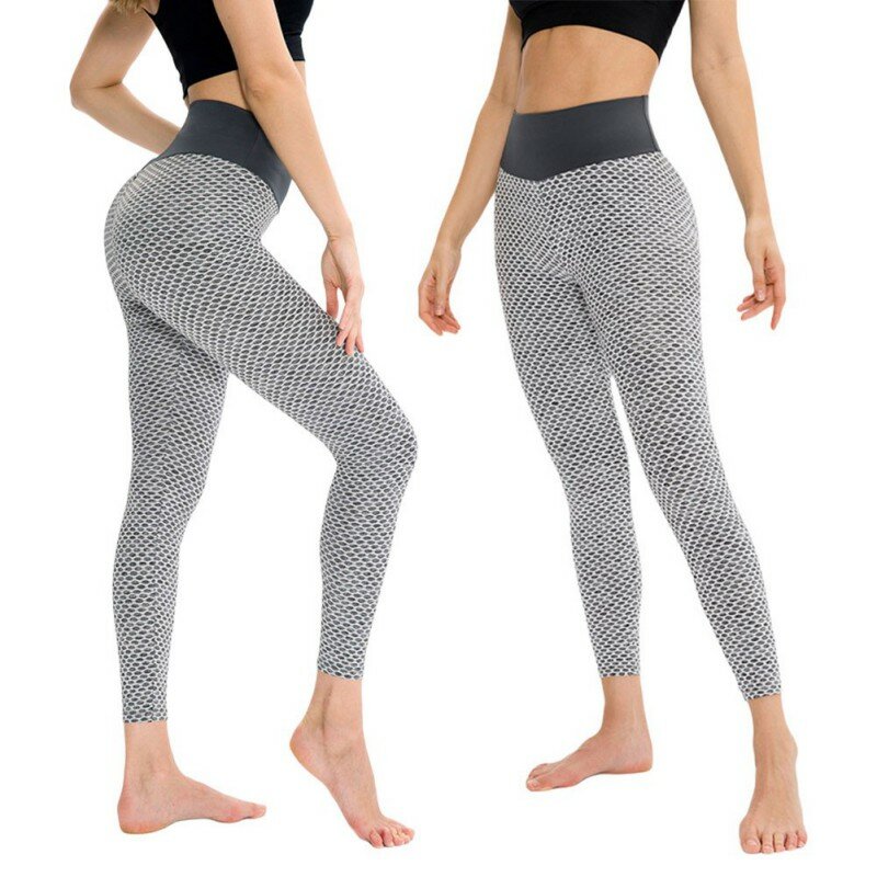 Mallas deportivas de secado rápido para mujer, Leggings ajustados con estampado geométrico para Yoga y Fitness
