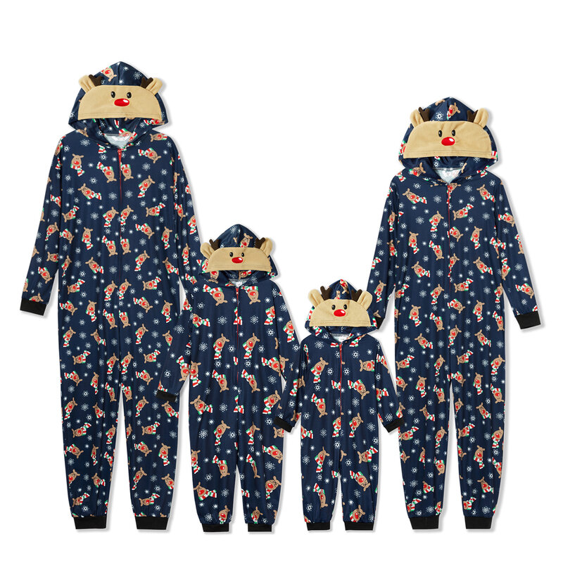 Bebê mãe filha roupas família olhando macacão kigurumi pijamas onesies natal presente combinando roupas da família crianças macacão
