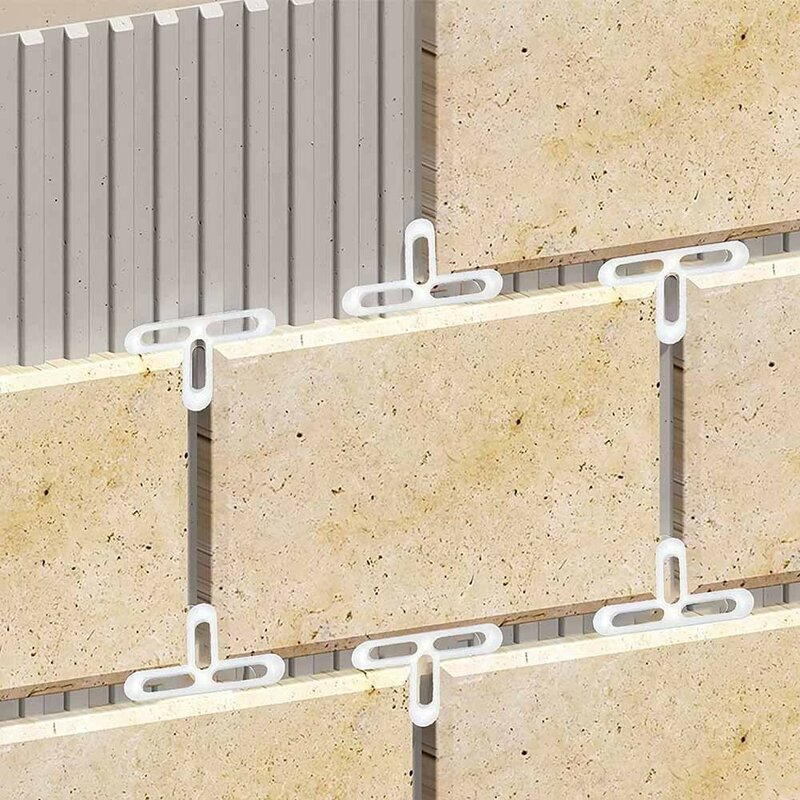 Entretoises de carreaux de brique en T de 5mm, plastique de haute qualité pour carreaux de mur et de sol, 200 pièces