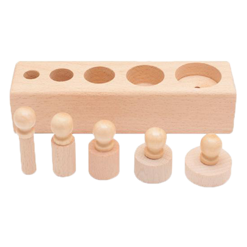 Comitok  Brinquedos de quebra-cabeça de soquete de cilindro educacional precoce Montessori de madeira Brinquedos de prática infantil para crianças YZX 014 PR49