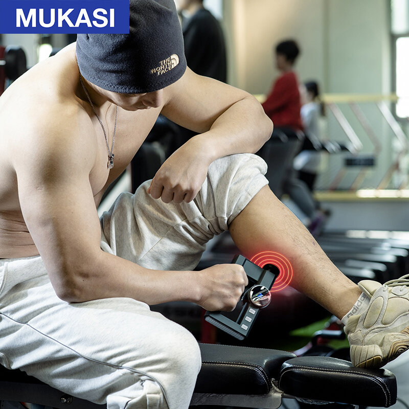 MUKASI Hot Compress Massage Gun 32 Gear ElectricFascia Gun Deep Tissue Neck Body Back Muscle Massager Relaxation Pain Relief