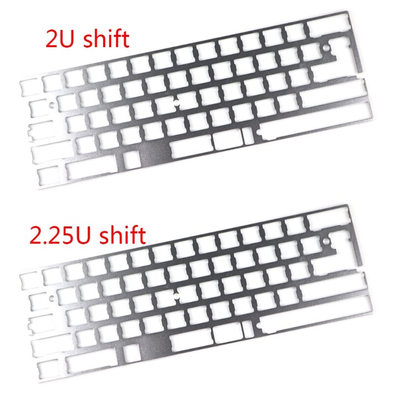 Prata 60% alumínio placa de teclado mecânico apoio gk64 dz60 gh60 placa cnc transporte da gota