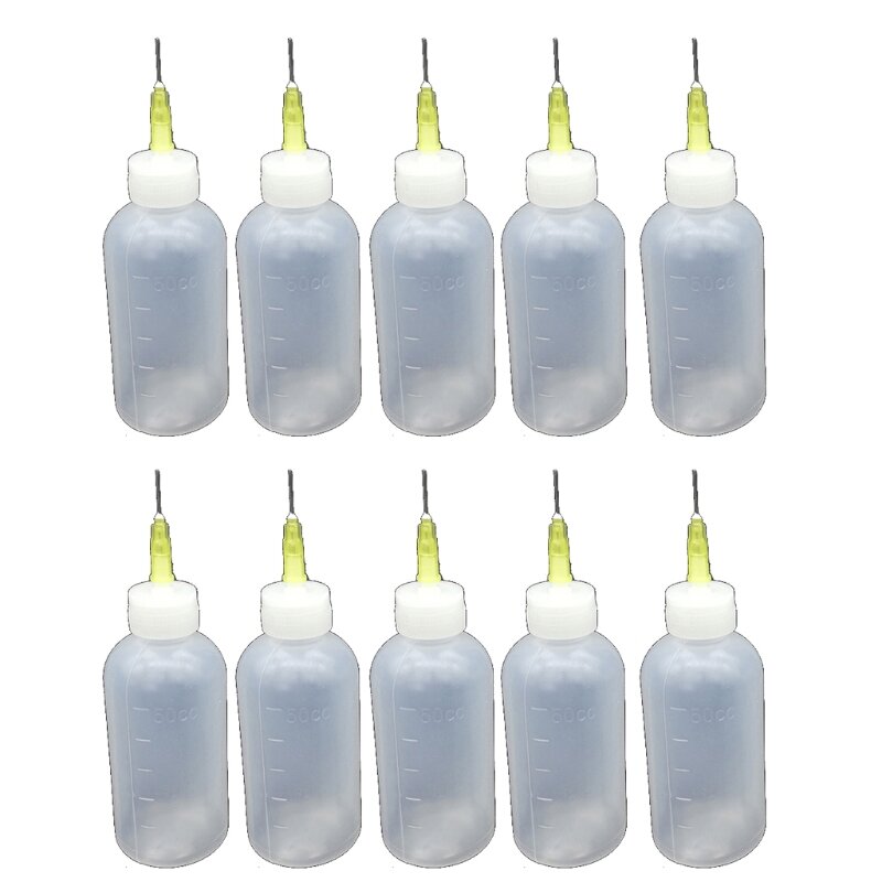 10Pcs Epoxy Resin Mold Coloring Bottles With Syringe Needle Resin Colorant Tools XXFB