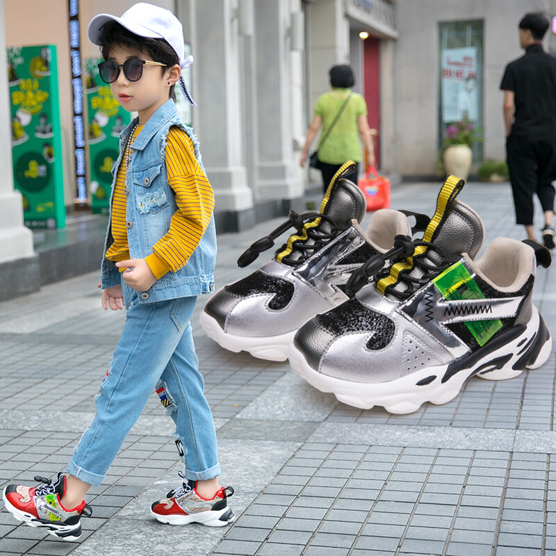 2020 frühling Herbst Mode Kinder Schuhe Jungen Sportschuhe Atmungsaktive Schuhe Turnschuhe Weichen Boden rutsch Beiläufige Kinder Schuhe