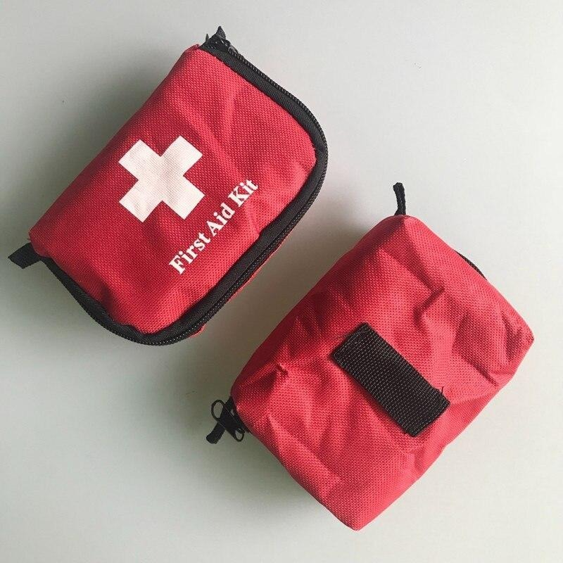 Portable Outdoor Sports Camping First Aid Kit Emergency Pills Bag Storage Case Travel Survival Kit Empty Bag 14x10x5cm