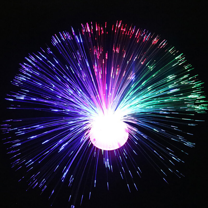 1pcs Luminoso colorato in fibra di fiori/stelle/led luci in fibra/giocattoli luminosi/sfera di cristallo/del bambino giocattoli per i bambini