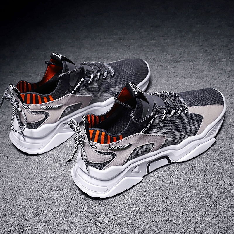 Summer Trend Style Men's Casual Shoes 2020 New Fashion Breathable Mesh Light Personality Sneakers Flying Weaving Tenis Masculino