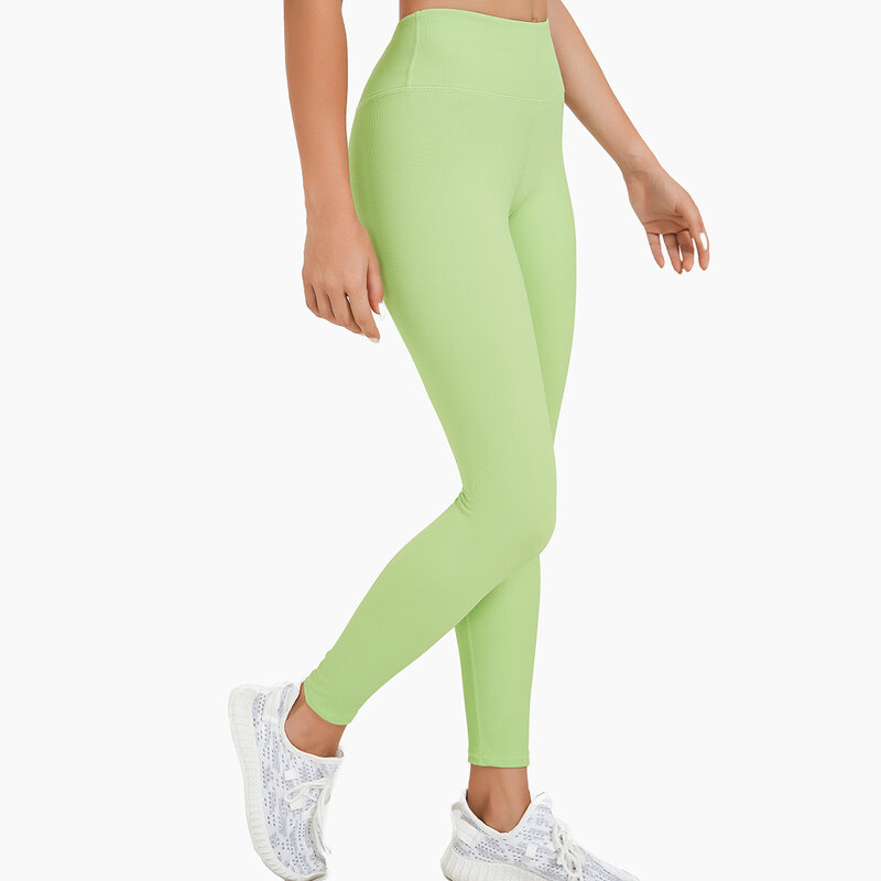 Celana Yoga Olahraga Sangat Elastis Lembut Celana Kebugaran untuk Gym Yoga Latihan Nilon Pinggang Tinggi Celana Panjang Pengangkat Pantat Celana Ketat