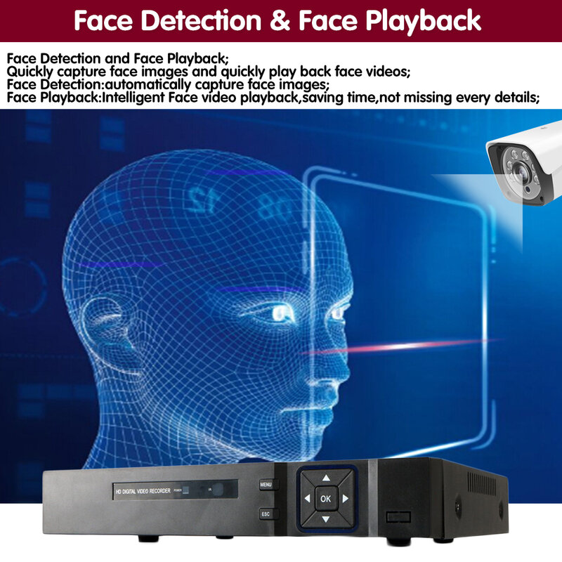 Cámara analógica CCTV con cable de 8MP para exteriores, videocámara impermeable de detección facial 4K AHD BNC, cámara de vigilancia de seguridad tipo bala XMEYE DVR, 5MP