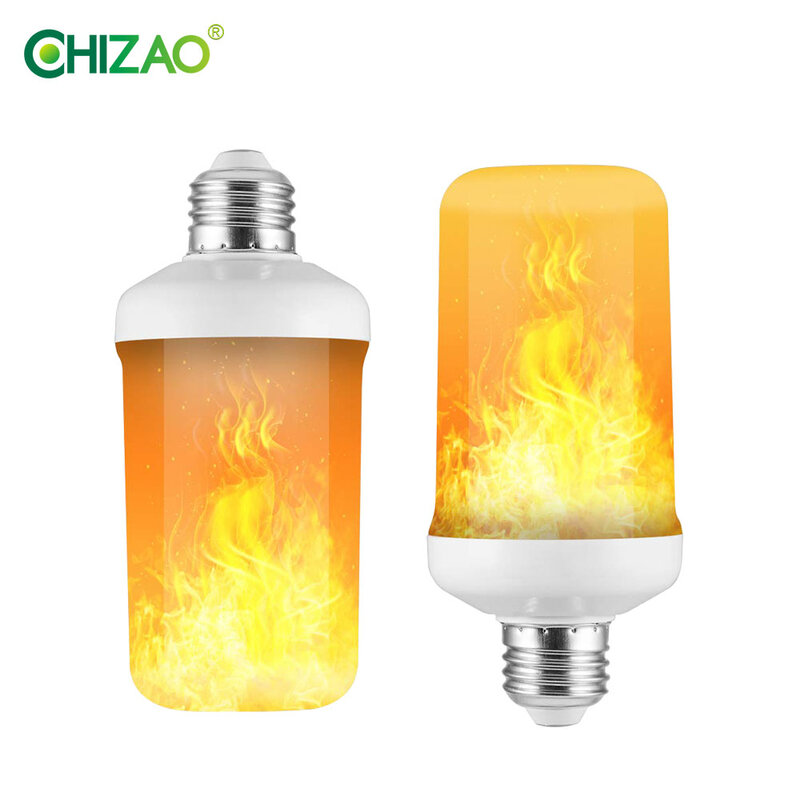 CHIZAO-Bombilla LED con efecto dinámico de llama, accesorio de iluminación con múltiples modos ideal para decoración de bares, hoteles, restaurantes y fiestas, E27