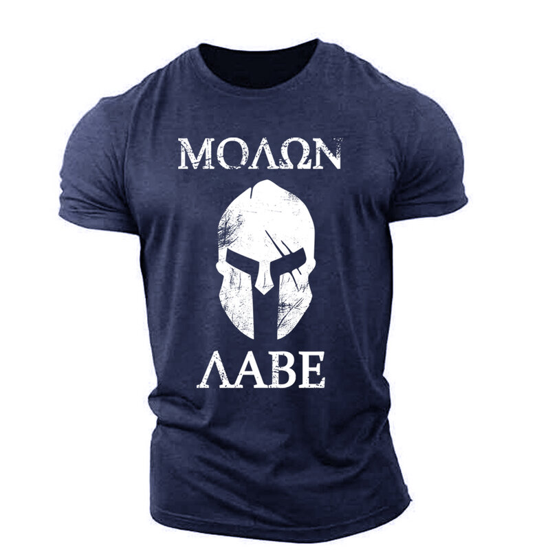 Spartan graphic – t-shirt pour hommes, tissu élastique léger, fin et respirant, avec impression 3D des Muscles