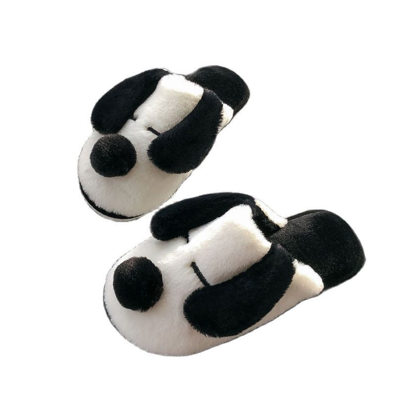 Lovers Indoor Slippers Cartoon Dog Style Plush Men's Cotton Slippers Autumn And Winter Home Warm Soft-soled Slippers Men