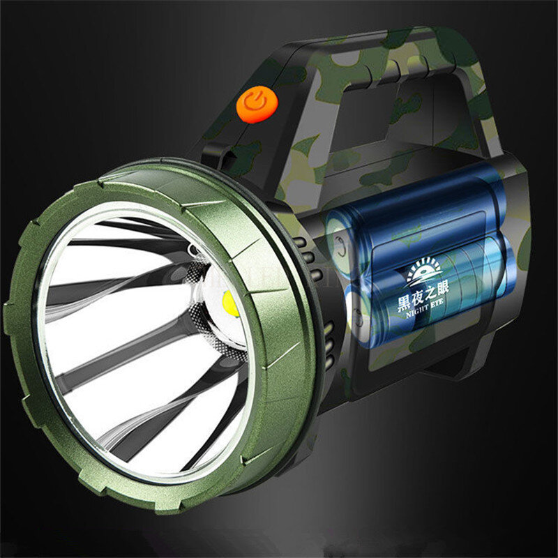 Светодиодный фонасветильник высокой мощности, водонепроницаемый ручной фонарь для поиска, с зарядкой от USB, рабосветильник, 10000 люмен