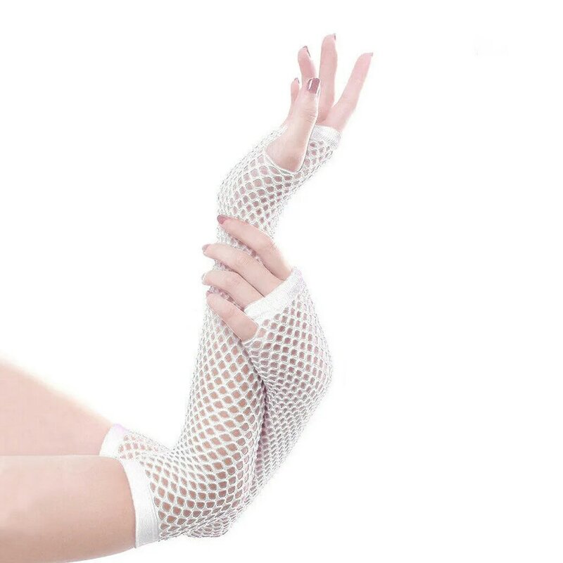 Женские перчатки с вырезами, сексуальные женские перчатки в стиле панк и готика, сетчатые перчатки без пальцев, варежки, оптовая продажа