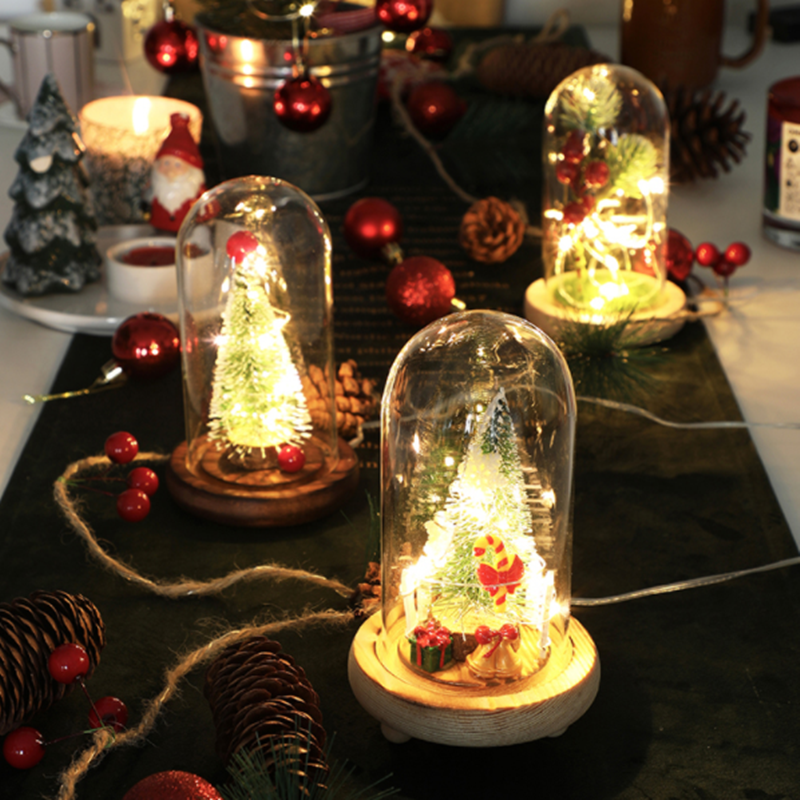 LED Christmas night light desktop decoration table lamp USB powered bedroom living room study fairy lights kids gift