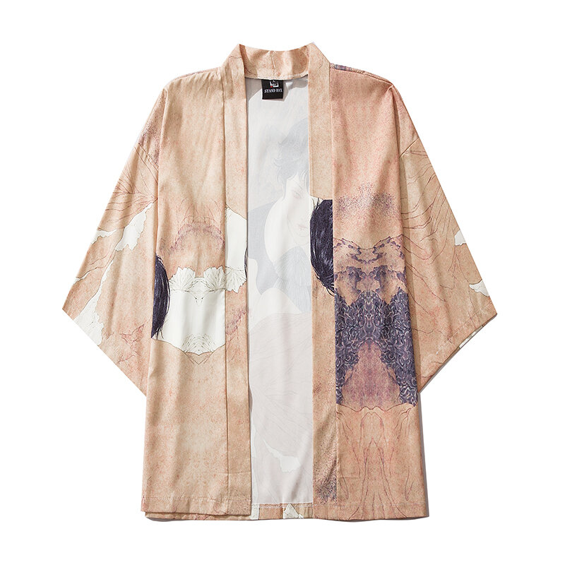 Traditionellen Strickjacke Yukata Streetwear Print Kimono Männer Frauen Japanischen Stil Haori Kleidung кимоно японский стиль
