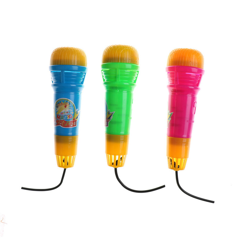 Trocador de voz de microfone echo, brinquedo com microfone sem bateria, microfone para crianças, brinquedo educacional, microfone, 1 peça