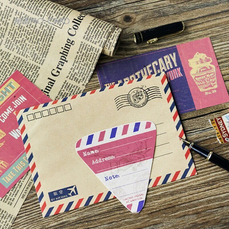 30 unids/paquete de tarjetas creativas americanas en caja para mensajes, Postales de felicitación, tarjetas de regalo para cumpleaños y fiestas, fotos de estilo, suministros para estudiantes