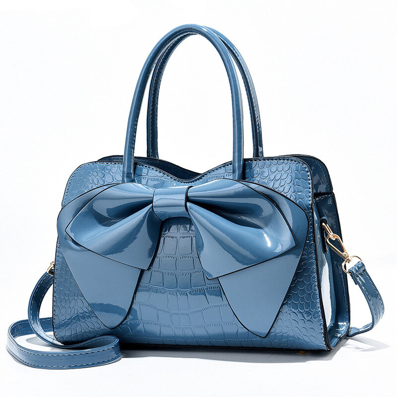 Mode frau Luxus Designer Handtasche Mit Bogen Geunies PU Schulter taschen Berühmte Weibliche Tote Tasche