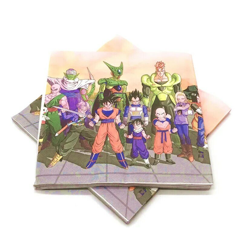Hot Cartoon Son Goku Theme Disposable Tableware Set Plate Cup Napkins Game Party Decorations Baby Shower Birthday Party Supplies