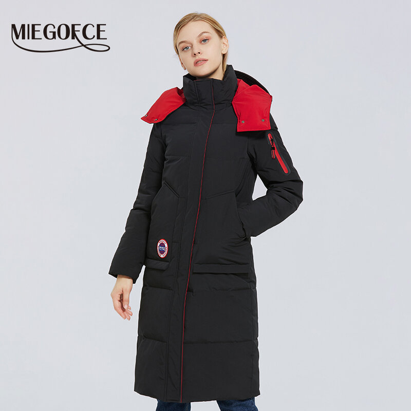 MIEGOFCE 2022 Зимний новый женский хлопок пальто длинная куртка женское пальто теплая куртка зимнее пальто с логотипом MIEGOFCE высококачественный н...