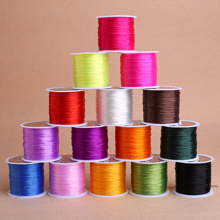 50M/1Roll  1mm Color Flexible Elastic Crystal Line Rope Cord For Jewelry Making Beading Bracelet Wire Fishing Thread Rope