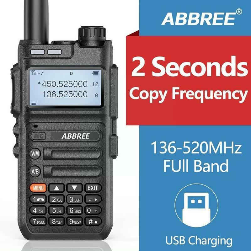 AR-F5 frequência do varredor walkie-talkie rádio sem fio automático usb apoio freqüência de carregamento cópia 136-174mhz/400-520mhz n8h9