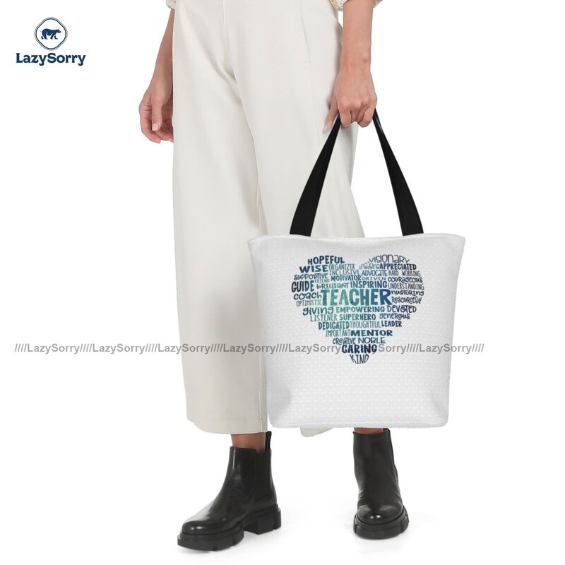 Insegnante Shopping Bag Shopping Student Handbag Bulk borse riutilizzabili in tessuto
