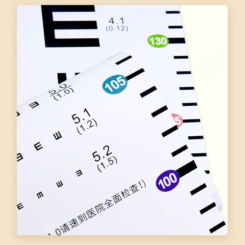 Home Wand Diagramm Eye Chart Internationalen Standard kinder Erwachsene Vision Prüfung E-tabelle 720x250mm Multifunktionale auge Werkzeug