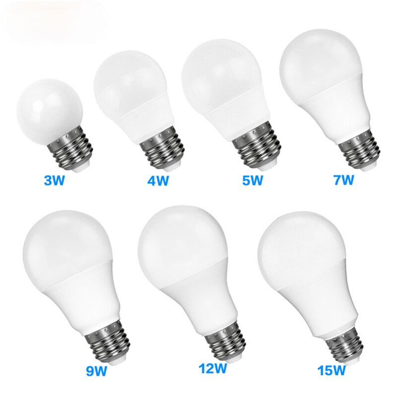 Nueva lámpara LED E14 E27, bombilla LED 220V AC 230V 240V 18W 15W 12W 9W 6W 3W, lámpara de mesa, foco