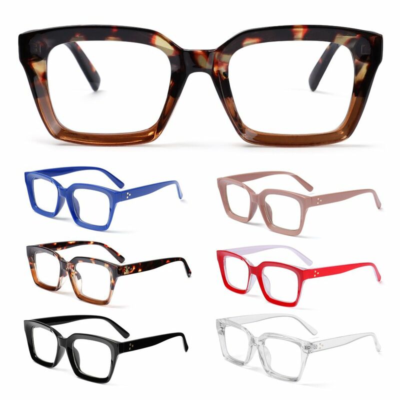 Men Women Fashion Oversized Square Reading Glasses Large Frame Presbyopia Eyeglasses Diopter +1.0~+3.0