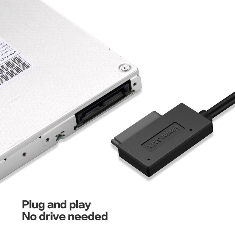 USB 2,0 zu SATA 6 + 7 13Pin Slimline Dünnen Kabel Mit Externe USB 2,0 Power Versorgung Für Laptop CD-ROM DVD-ROM UNGERADEN Adapter Konverter