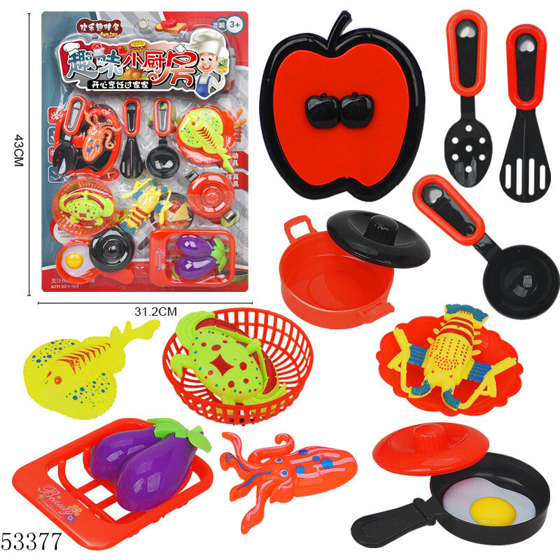 Mini juguetes de cocina para niños y niñas, juego de comida, frutas y verduras, utensilios de cocina, juguetes educativos