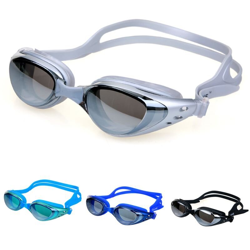 Зеркальные очки для плавания с защитой от запотевания, силиконовые герметичные очки для дайвинга, очки для плавания с защитой от УФ-лучей и ...