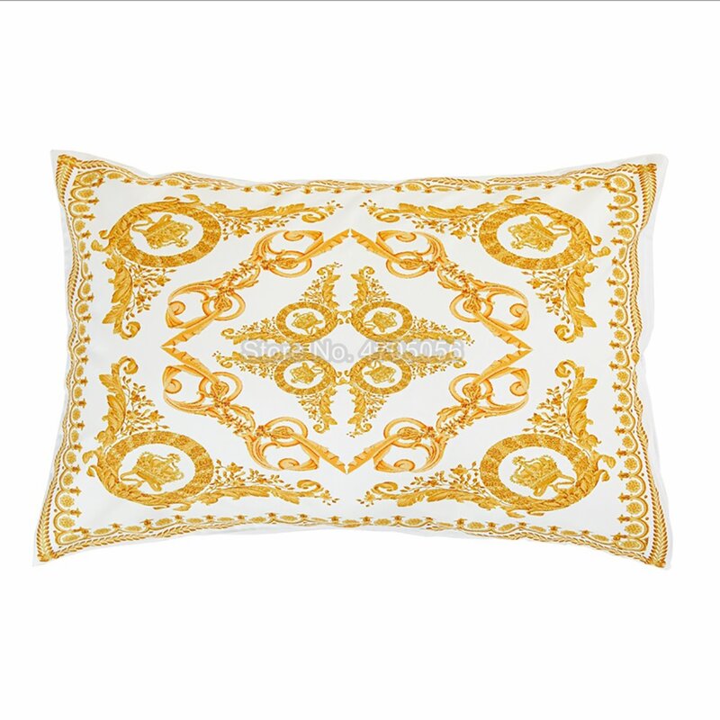 Regali di lusso in stile europeo Set di biancheria da letto barocco in oro bianco copripiumino morbido e accogliente federa 3 pezzi copripiumino lenzuola