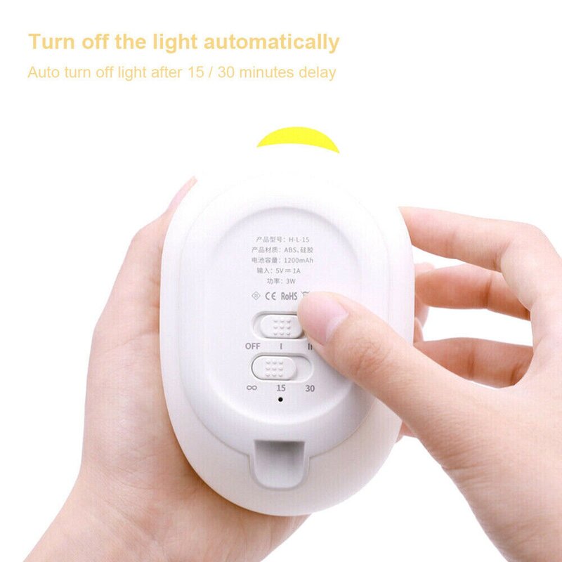 Alimentado por USB LED 5V creativo pato de luz de la noche de los niños lámpara de mesita de noche dormitorio regalo interior 1A Fpr niños Fpr bebé blanco
