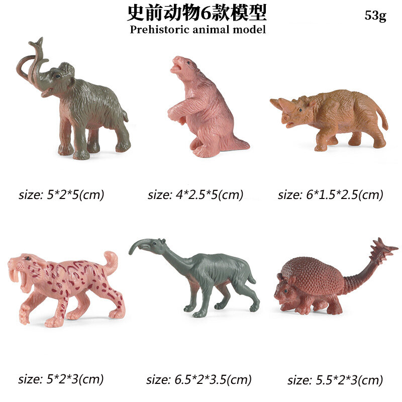 Figurines d'animaux préhistoriques sauvages, modèle de scènes de vie de l'homme primitives, Figurines d'action en PVC, jouets éducatifs pour enfants